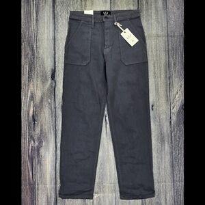 L.T.J. Letter to Juliet NWT High Rise Cropped Straight Jeans in Charcoal